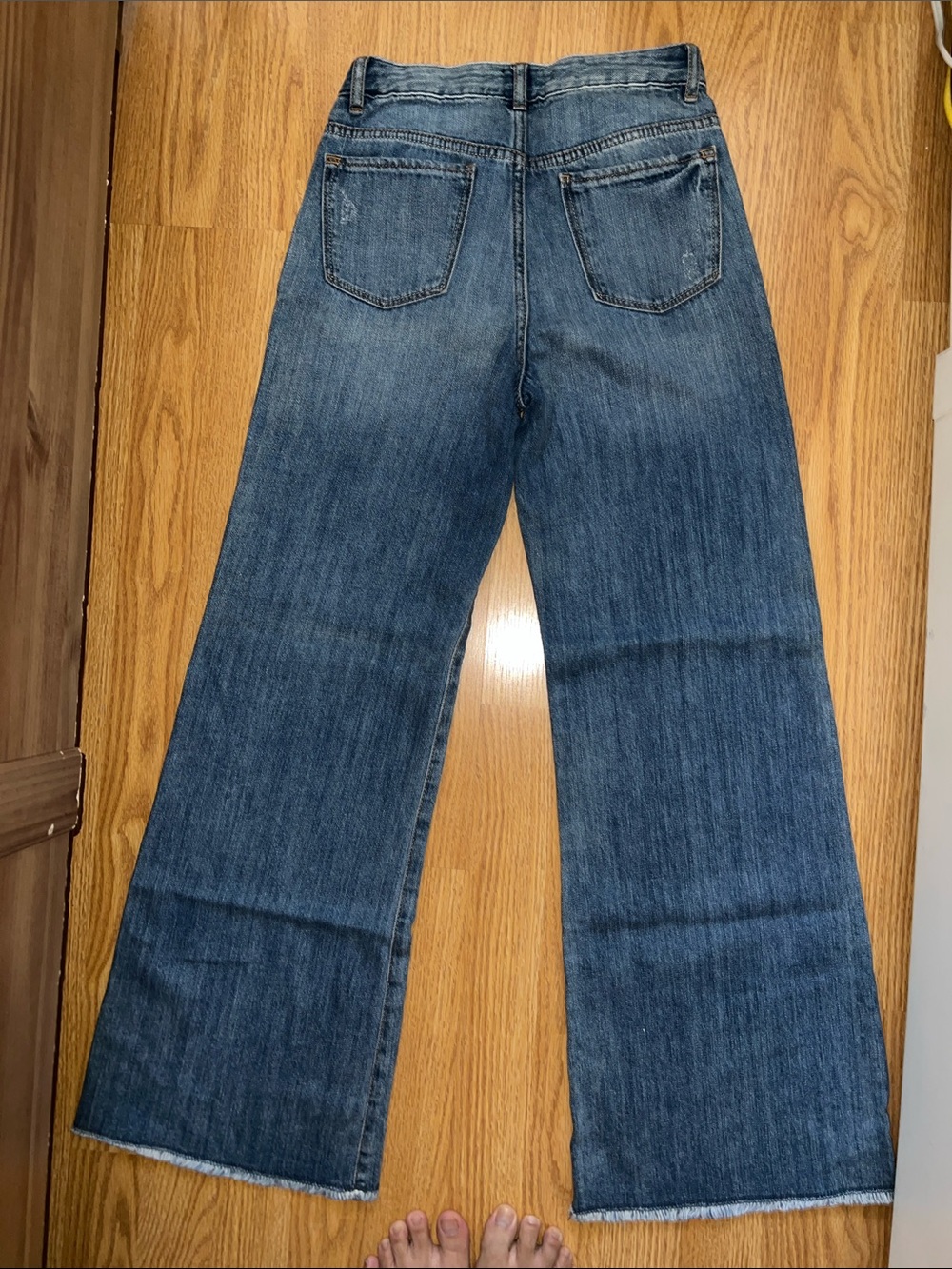 GAP Blue Wide-Leg Button-Fly Jeans - Picture 3 of 3